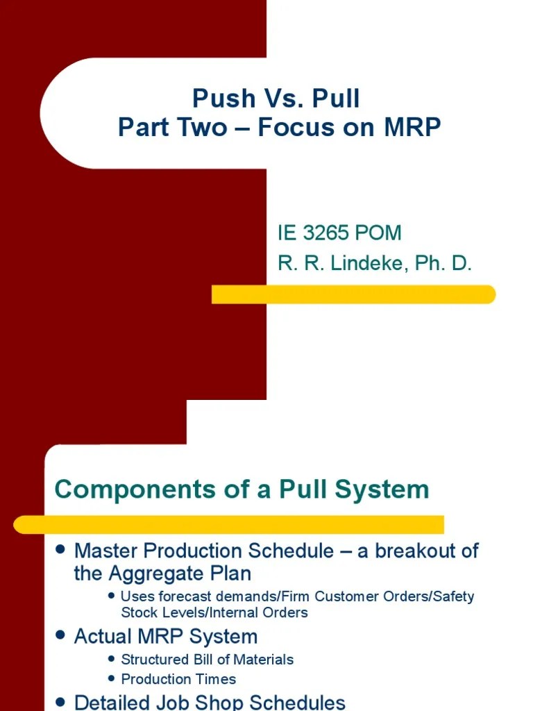 Push Vs Pull Part2 Slide Set 10 PDF Applied Mathematics