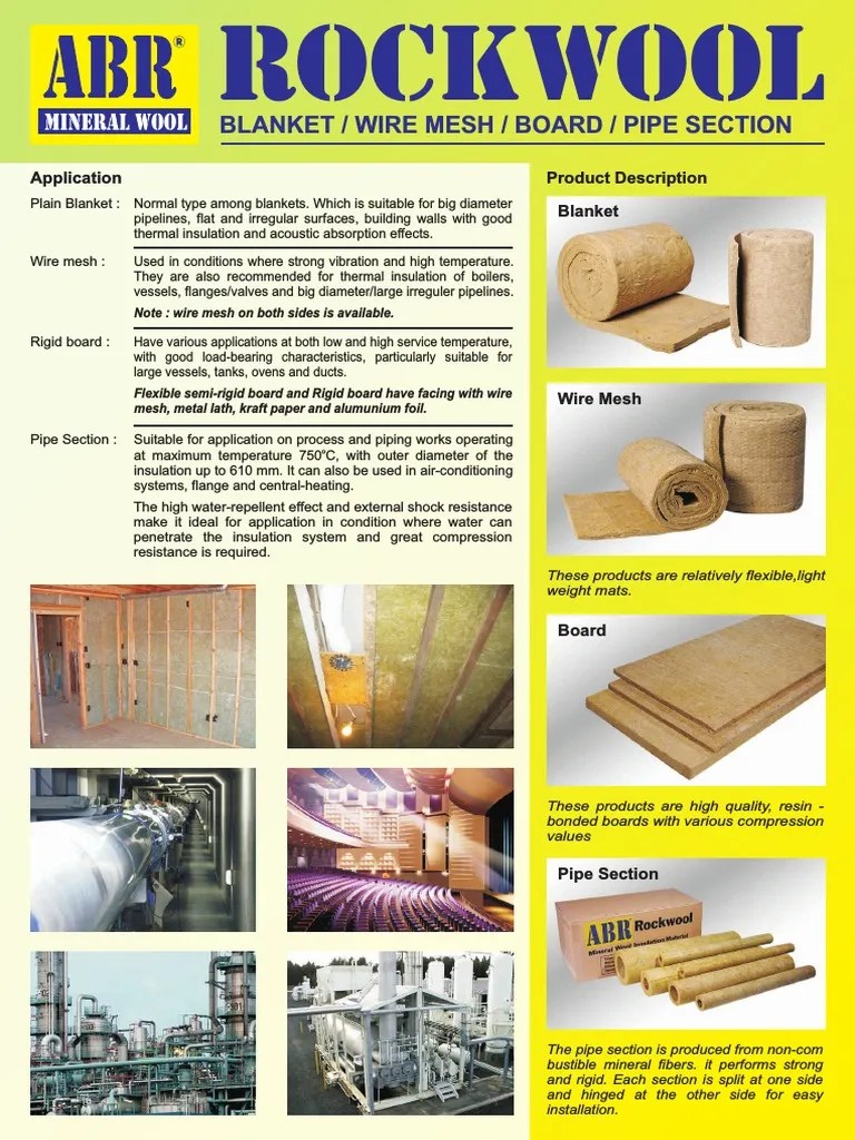 Product Specifications and Performance Properties of Rockwool Blanket