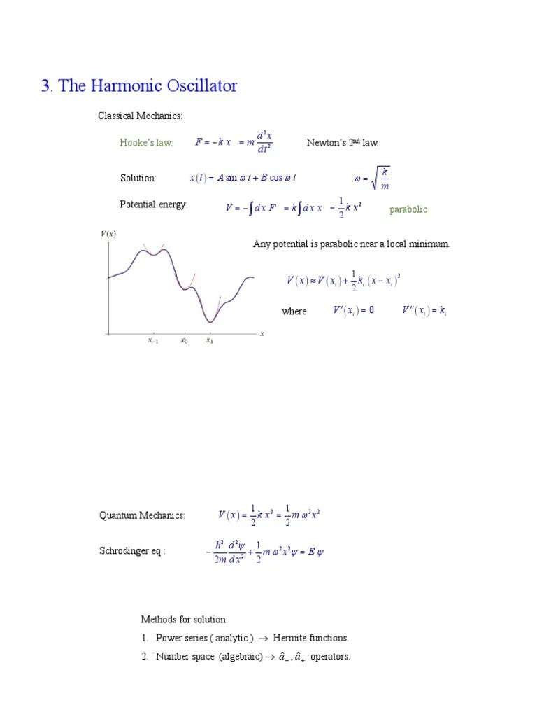 Quantum States of 1D Harmonic Oscillators Free ParticlesWave Packets PDF Theoretical