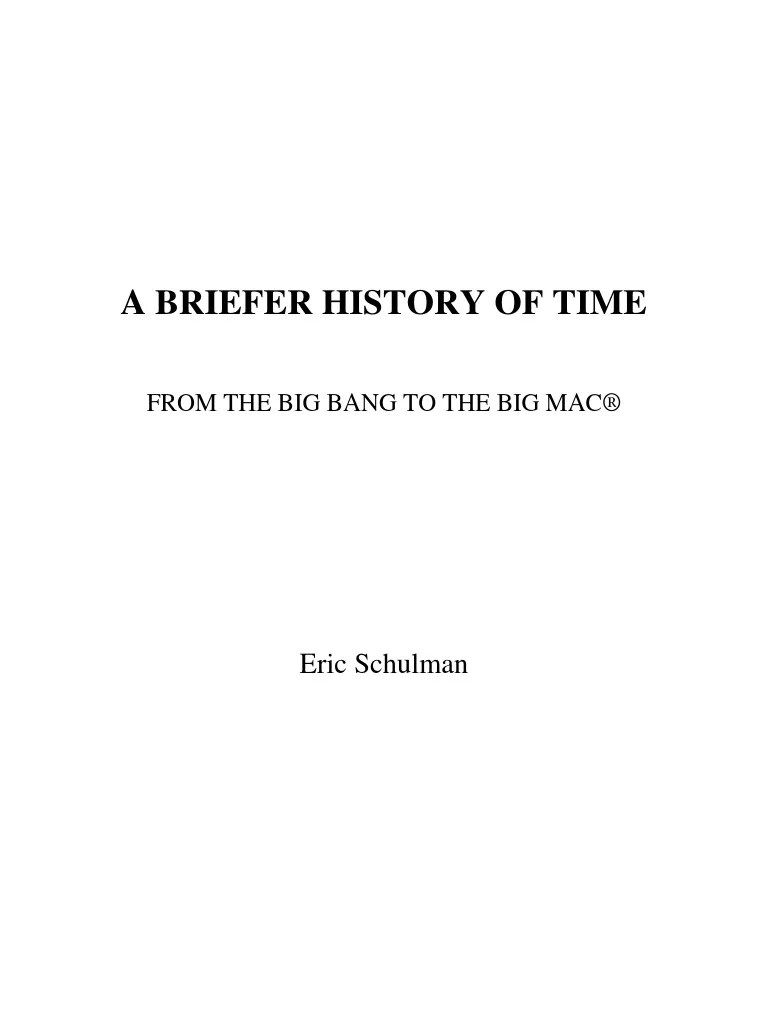 A Briefer History of Time PDF Stars Universe