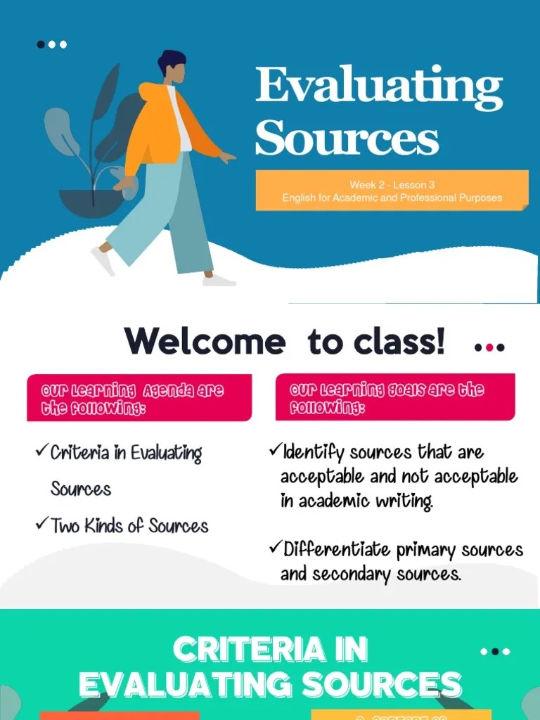 Week 2 - Evaluating Sources Eap | PDF | Primary Sources | Science