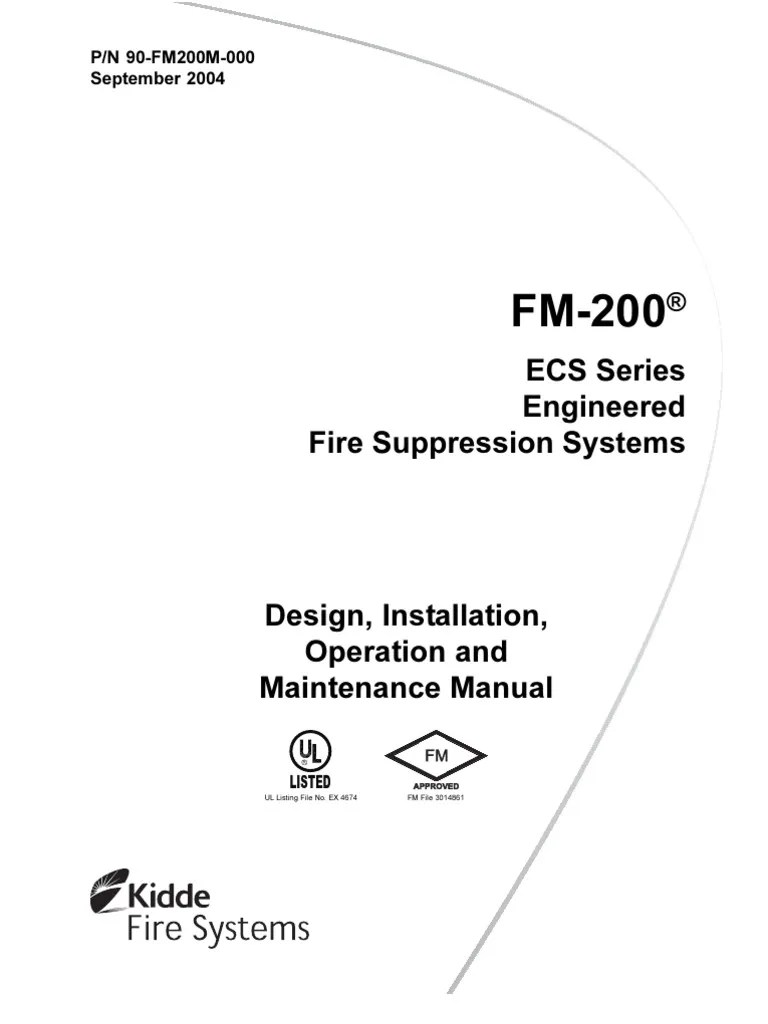 KIDDE FM200 Cylinder (Engine) Valve