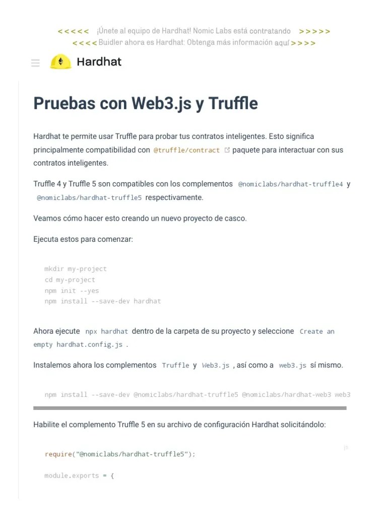 Testing With 3.Js & Truffle Hardhat Ethereum Development