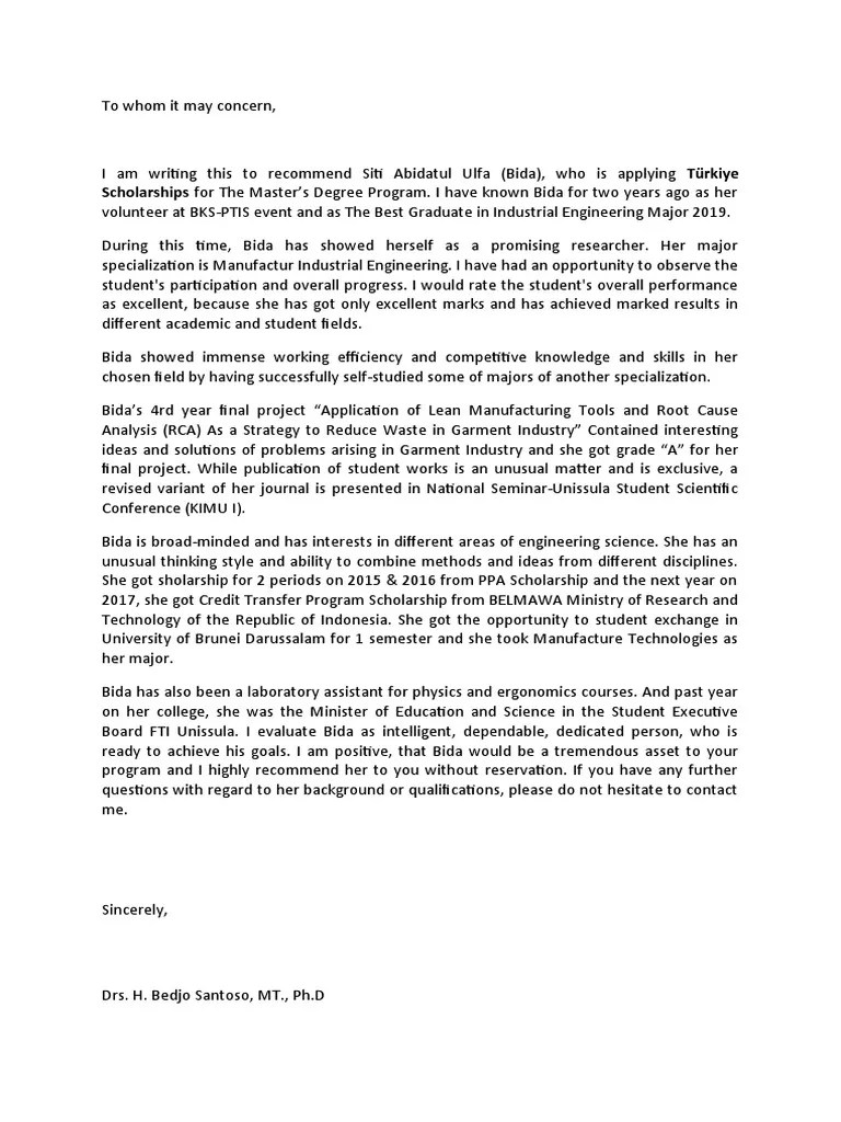 Letter From Rector PDF Science Engineering