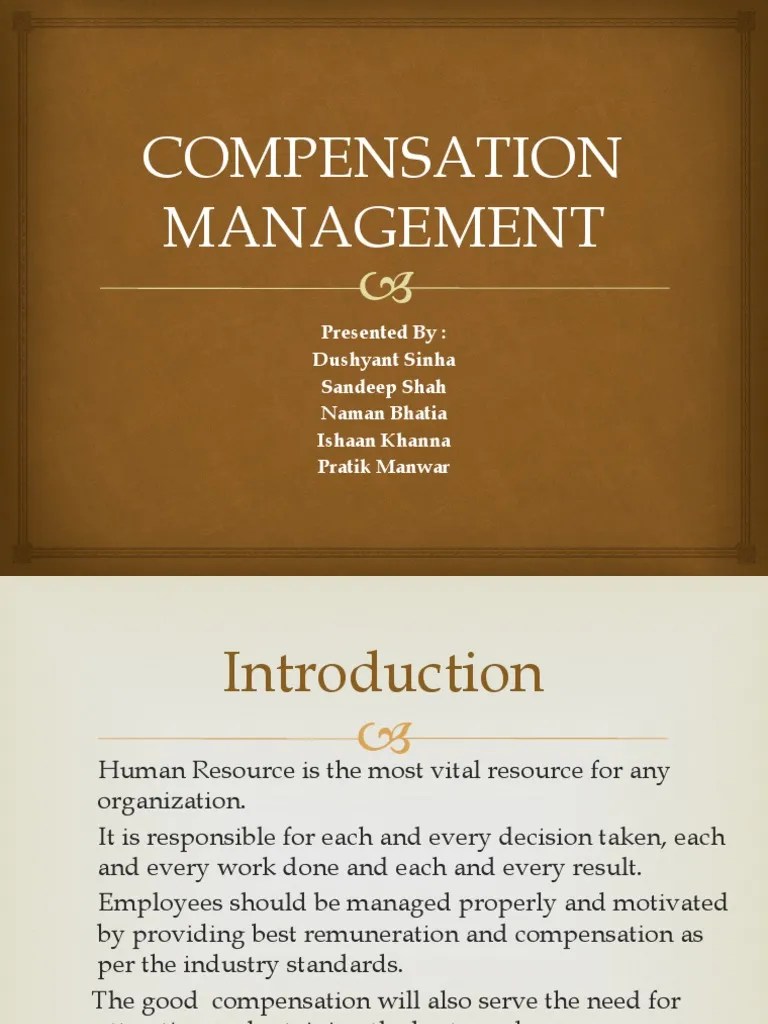 Compensation Management Ppt