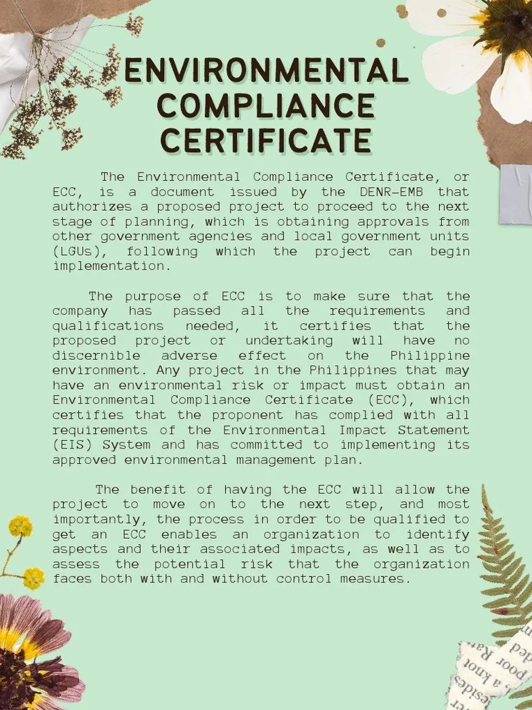 Environmental Compliance Certificate PDF