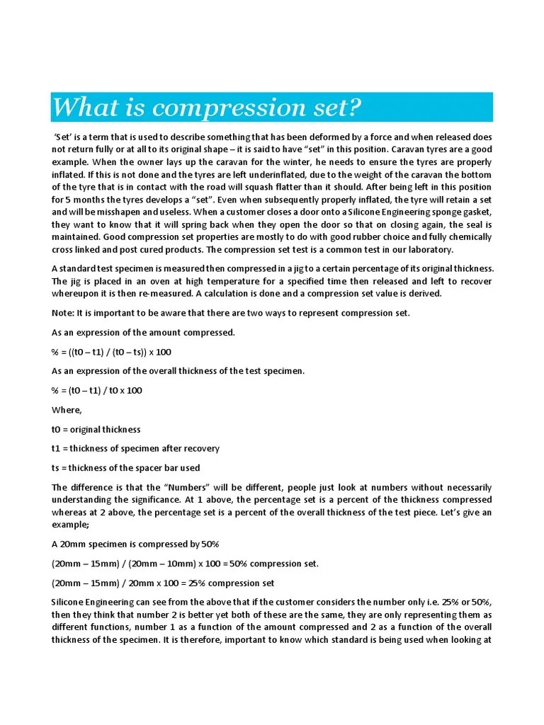 What Is Compression Set PDF