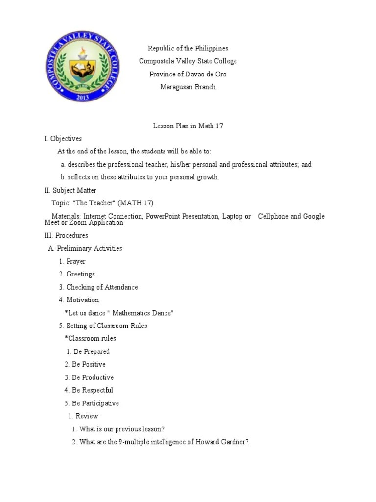M17 Module2 Lesson2 LessonPlan | PDF | Teachers | Profession