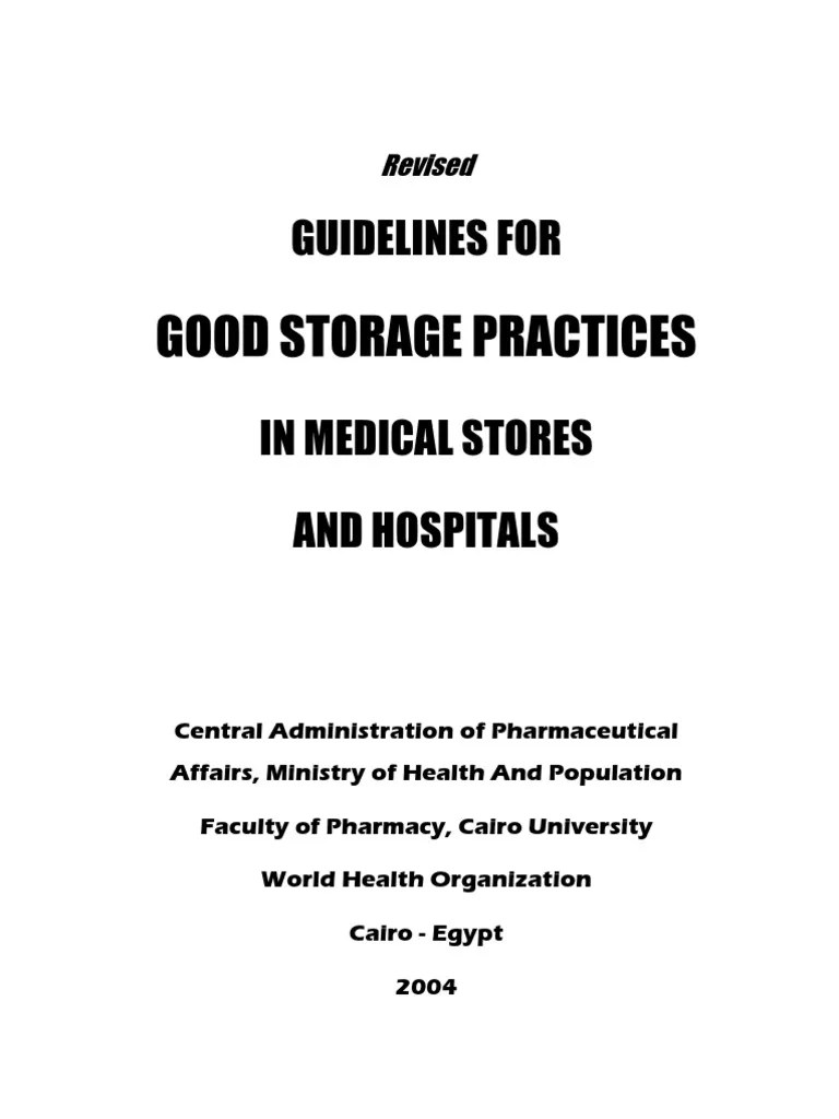 Good Storage Practices PDF Warehouse Packaging And Labeling