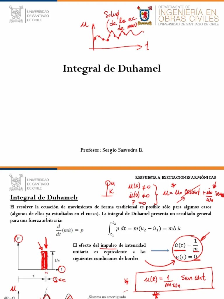09 Integral de Duhamel PDF Integral Conceptos matemáticos