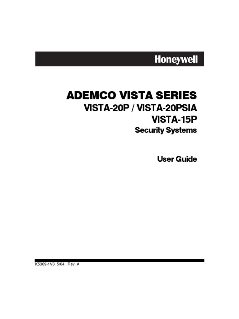 Honeywell Vista 20P User Manual | PDF | Security Alarm | Computing
