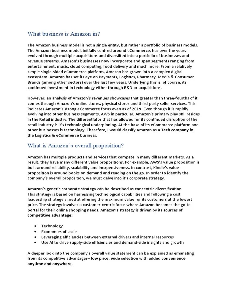 Amazon Case Study PDF E Commerce Online Shopping