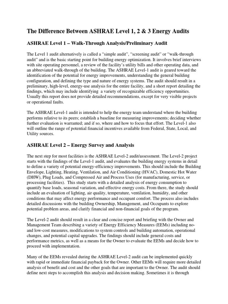 The Difference Between ASHRAE Level 1, 2 & 3 Energy Audits PDF