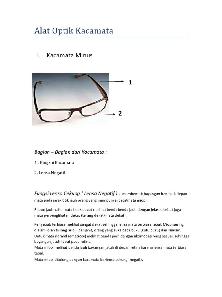 Gambar Alat Optik Mata Beserta Fungsinya