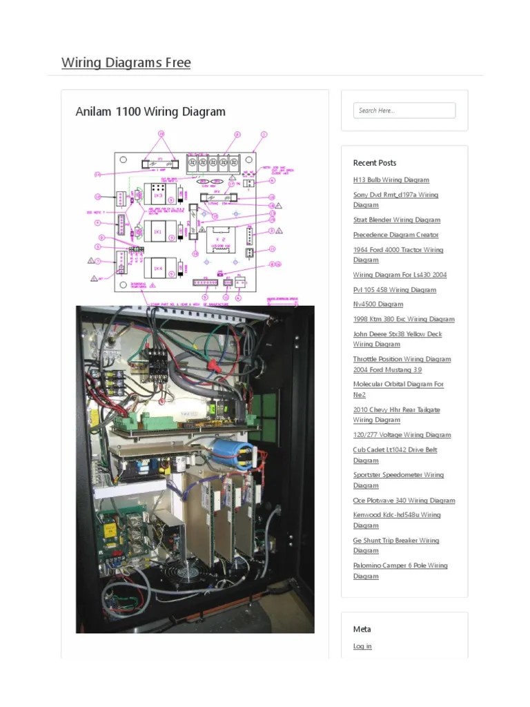 Anilam 1100 Wiring Diagram | PDF | Programmable Logic Controller