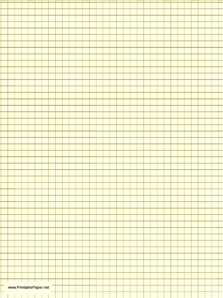 Quarter Inch Yellow Graph Paper A4 | PDF