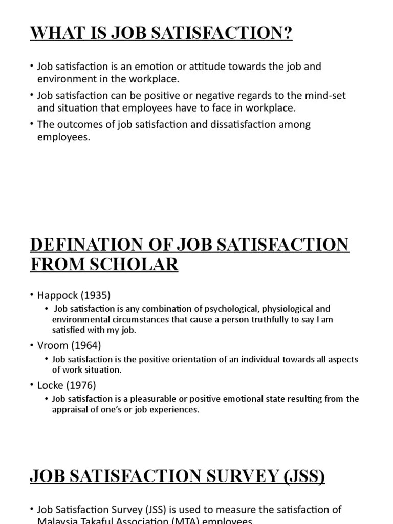 What Is Job Satisfaction PDF