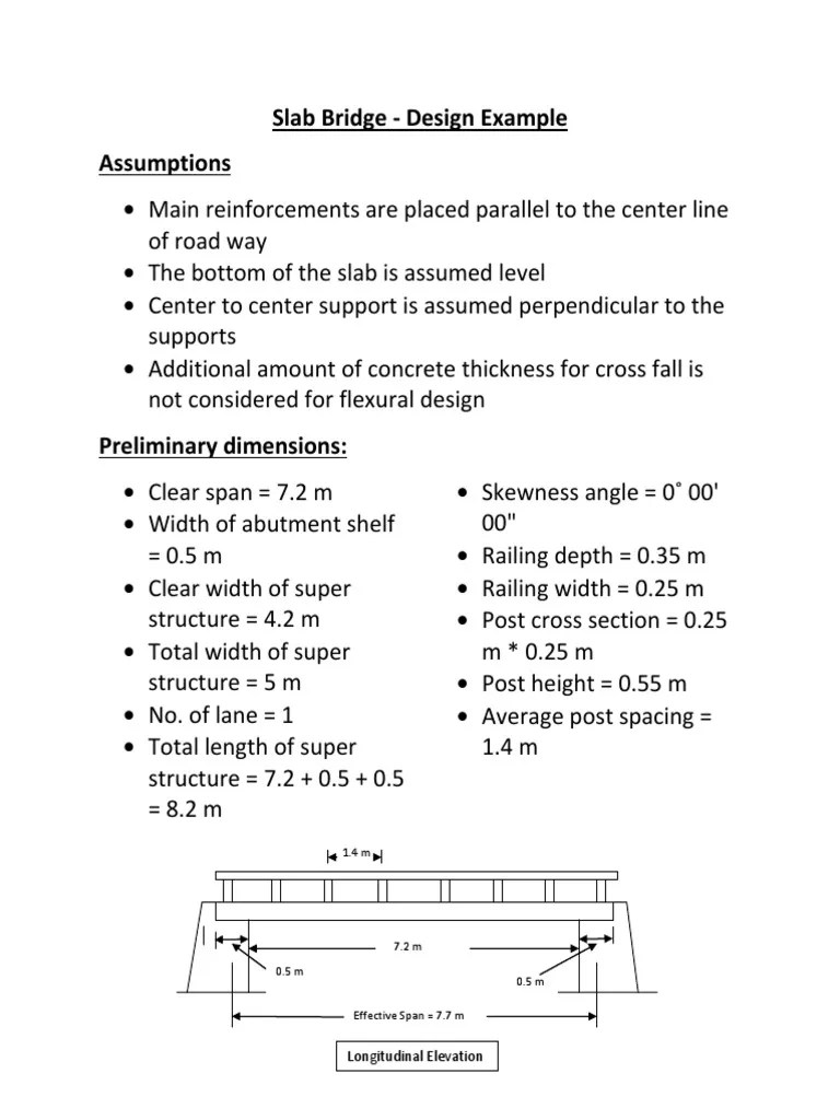 Slab Bridge Design Example PDF Bending Fracture