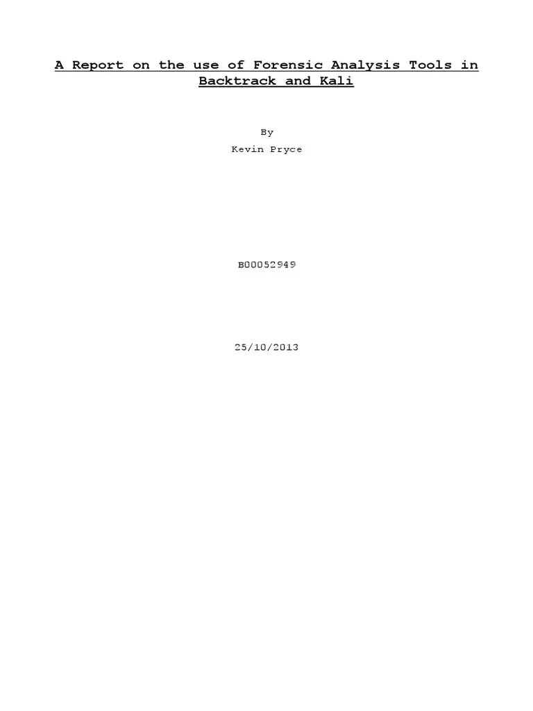 Digital Forensics Tools Kali PDF Computer File File Format