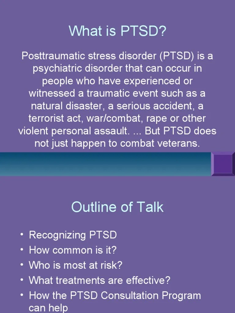 What Is PTSD? PDF Psychological Trauma Medical Specialties