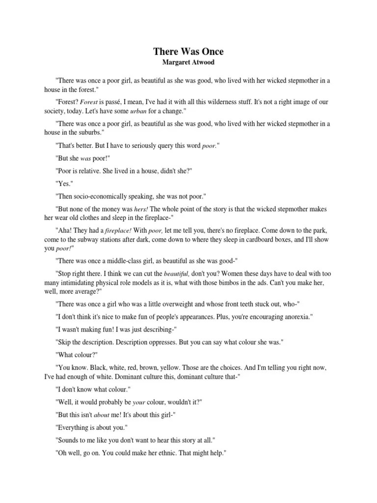 Margaret Atwood There Was Once & Happy Endings PDF