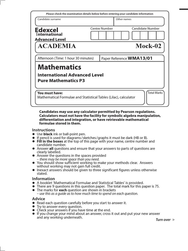 Math P3 | PDF | Mathematics | Equations