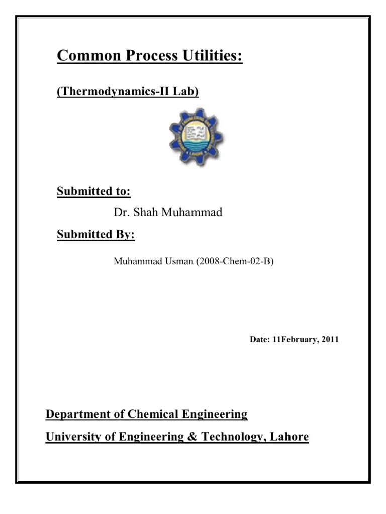 Process Plant Utilities Gases Fuels