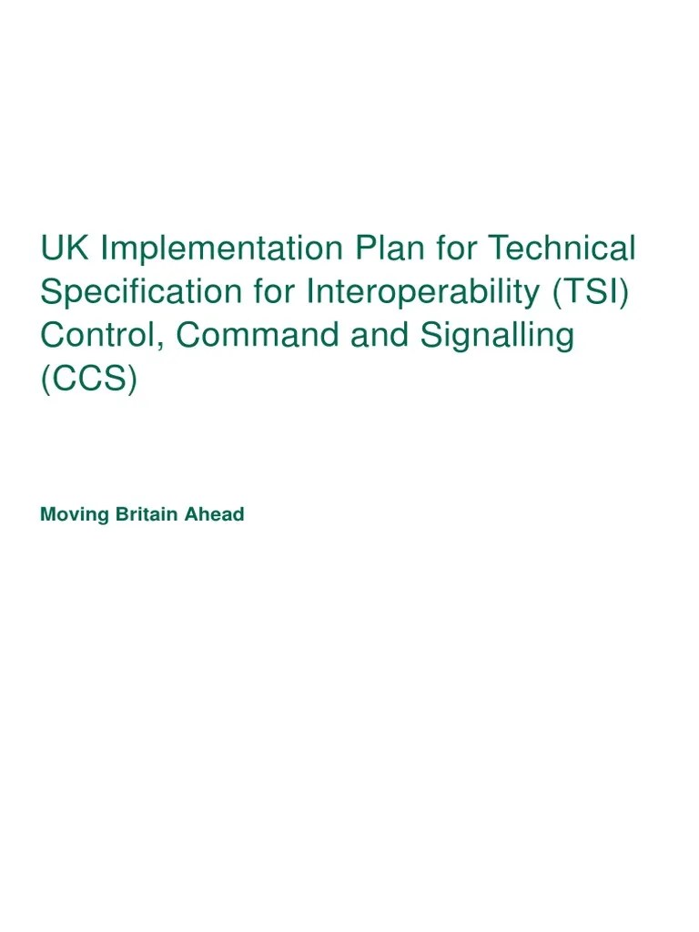 Uk Implementation Plan For Technical Specification For Interoperability