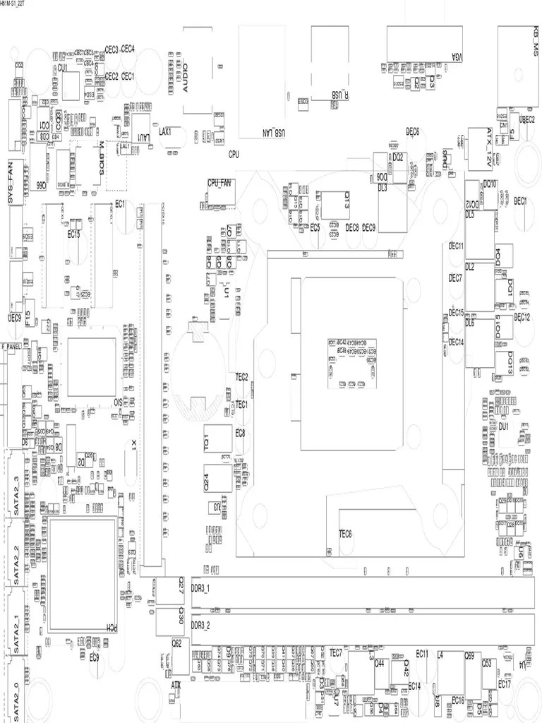 Gigabyte GaH61mS1 Rev 2.2 (PDF Boardview) PDF
