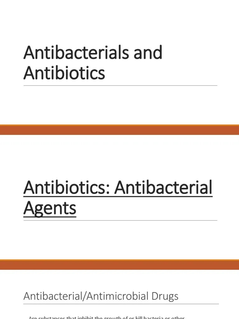 Antibacterials and Antibiotics PDF Penicillin Bacteria