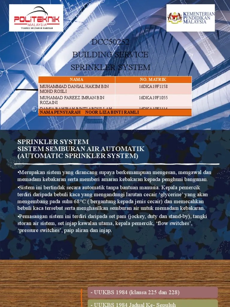 Sprinkler System | PDF