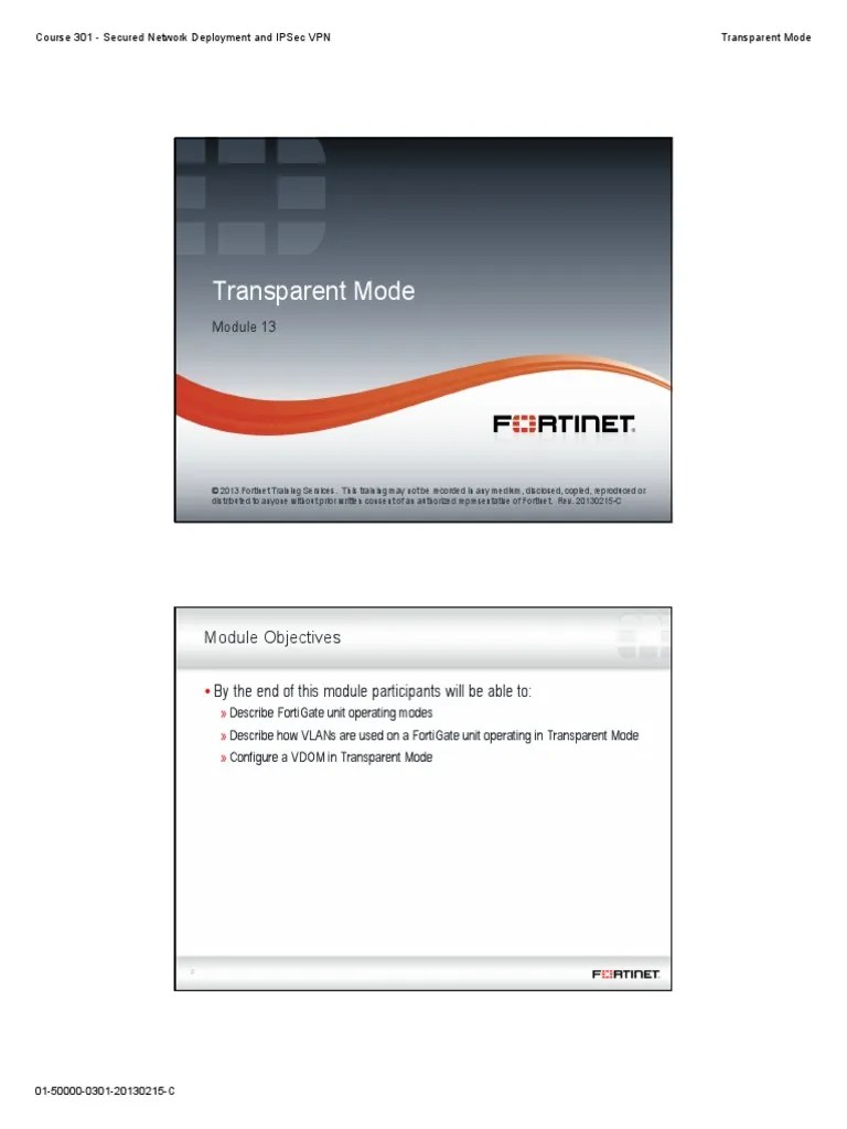 013 Transparent Mode | PDF | Computer Network | Virtual Private Network