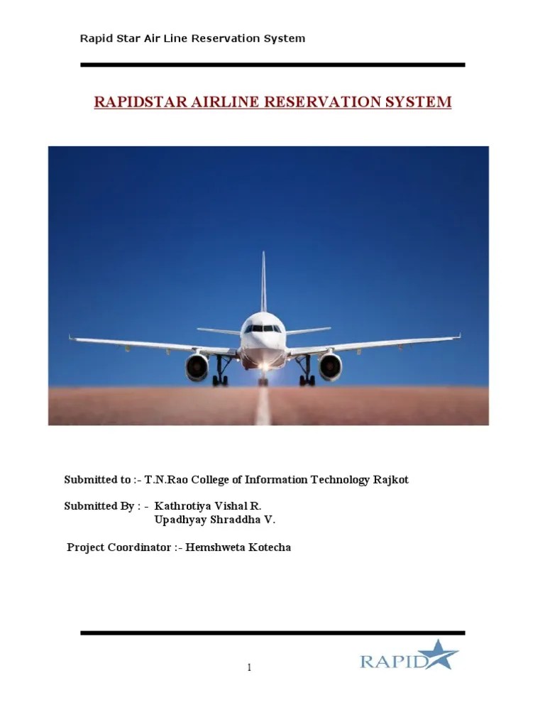 Airline Reservation System Web Service Software