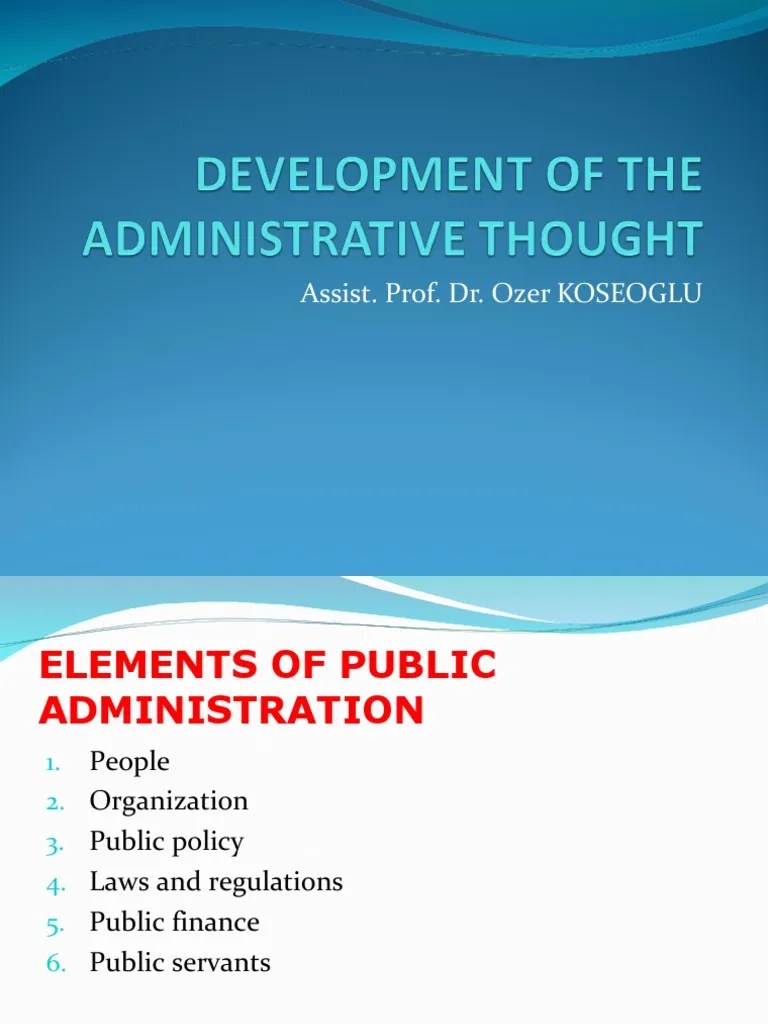 Traditional Public Administration