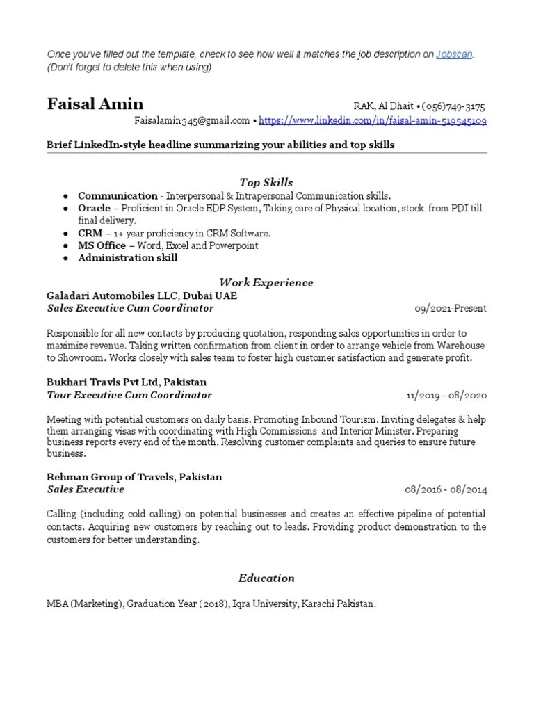 MidLevel Resume Template 5 PDF