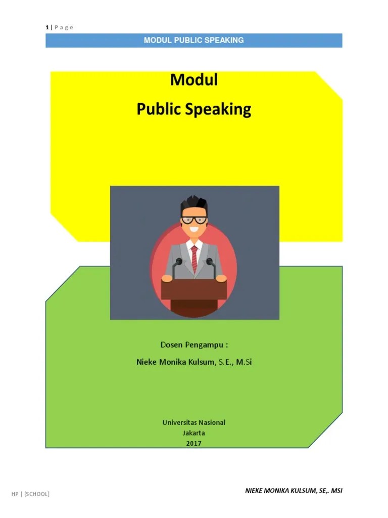Modul Public Speaking (1) | PDF