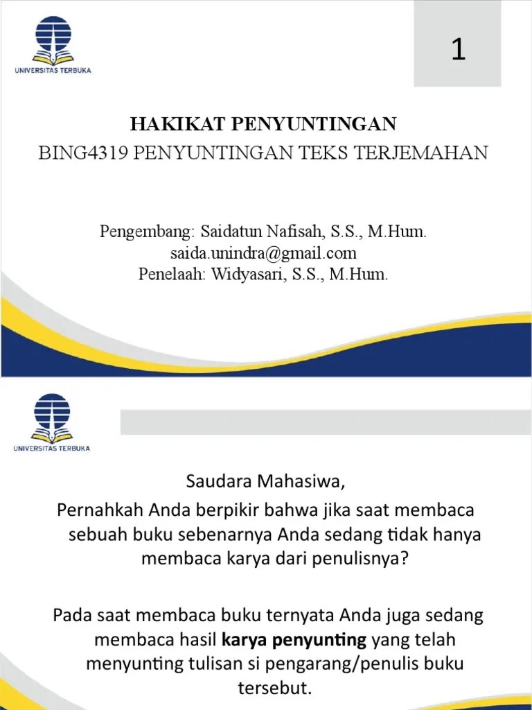 1 Penyuntingan Teks Terjemahan | PDF