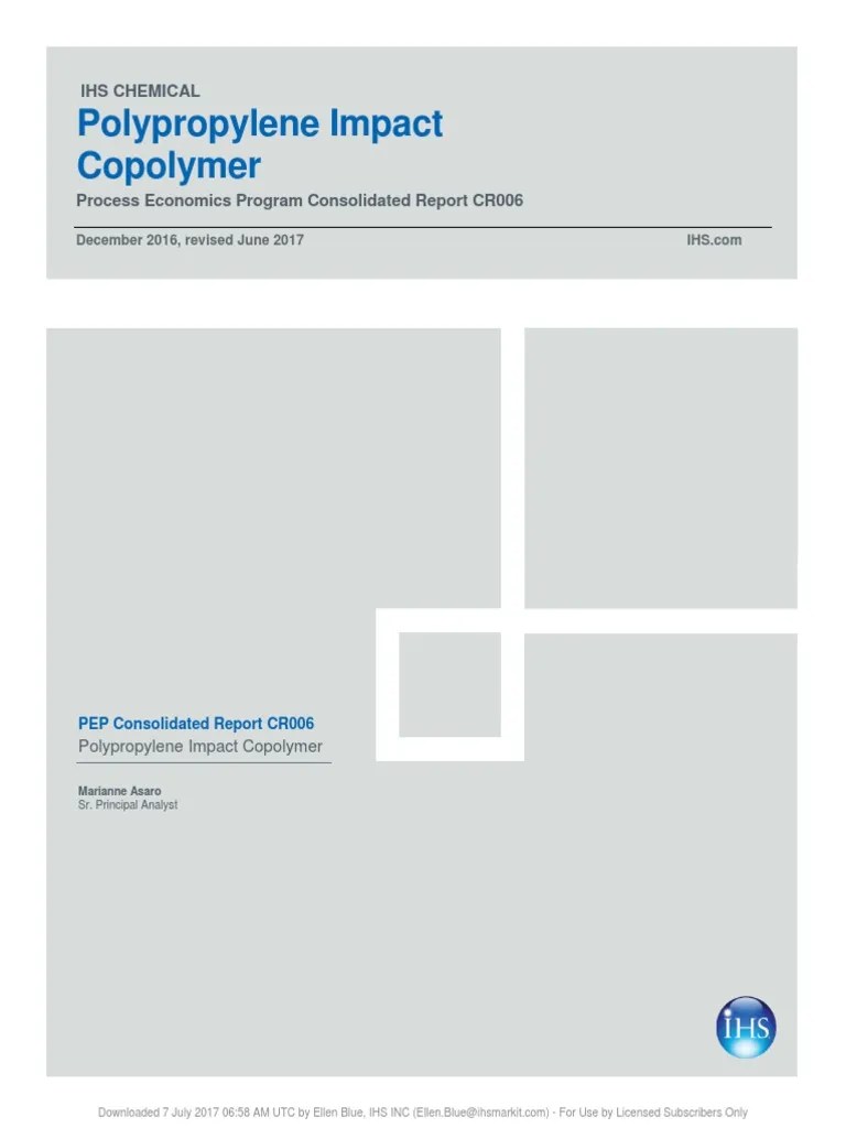 Polypropylene Impact Copolymer Ihs Chemical PDF Polymer Chemistry Materials