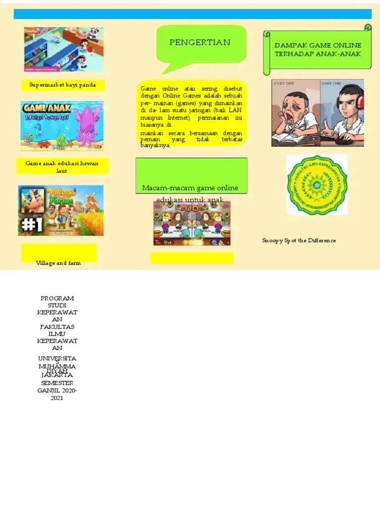 PDF Leaflet Dampak Game Online Bagi Anak Anak PDF