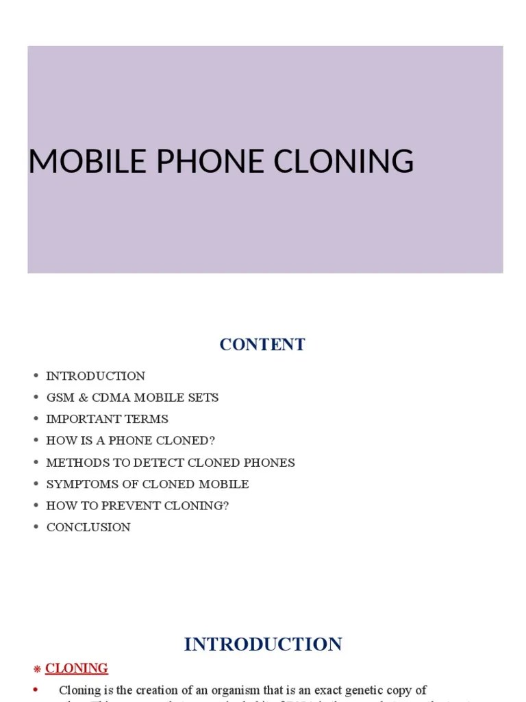 Mobilephone Cloning PDF Mobile Phones Gsm