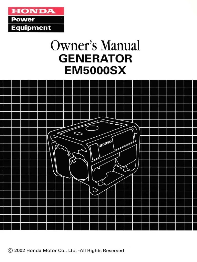 Honda Generator Manual | PDF
