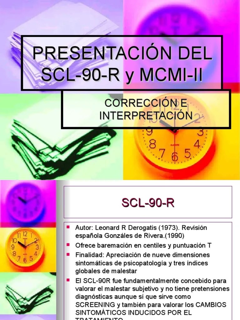 PRESENTACIÓN DEL SCL90R