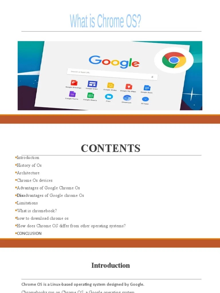 Presentation Chrome Os PDF Chromebook Operating System