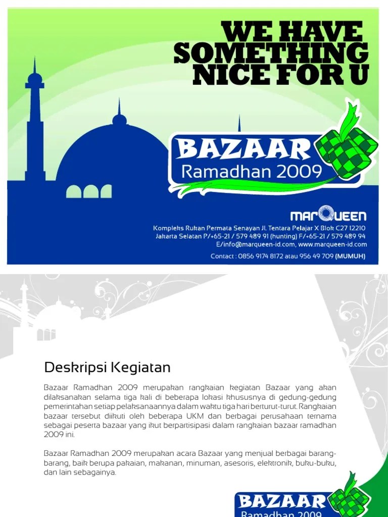 Dalam kesempatan kali ini saya akan bagikan sebuah proposal yang bertemakan kegiatan sekolah dengan judul pentas seni (pensi) dan bazar dilingkungan satuan pendidikan (sma/ma/smk). Contoh Proposal Kegiatan Ramadhan Di Masjid - Berbagi ...