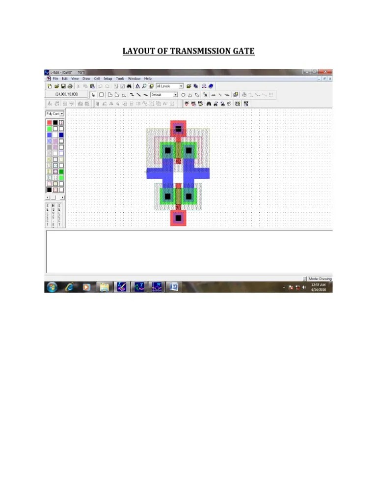 vlsi file Layout of Transmission Gate