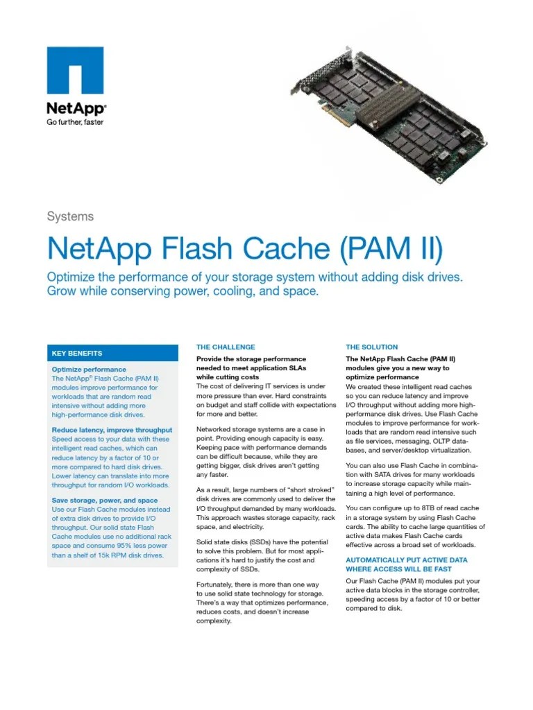 NetApp Flash Cache Pam II PDF Cache Solid State Drive