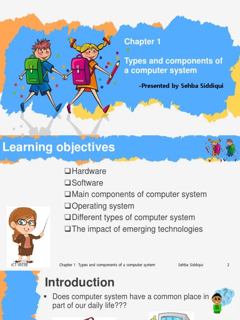 Chapter 1 Types and Components of Computer System PDF Random Access Memory Bios
