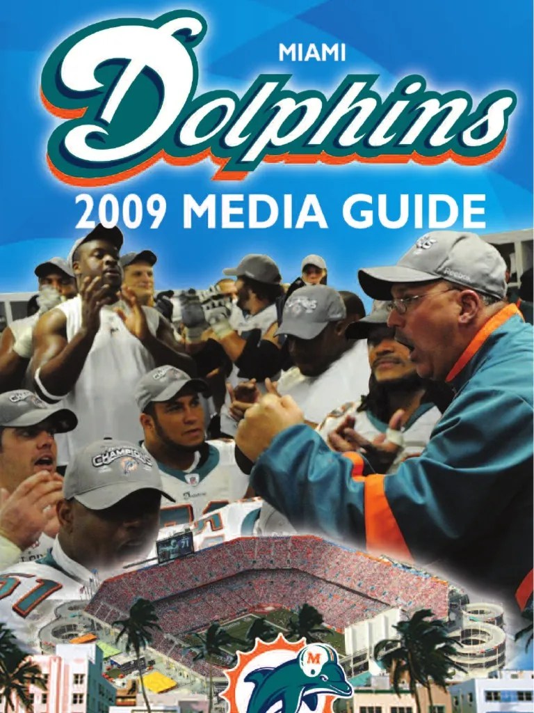 2009 Miami Dolphins Media Guide American Football National Football