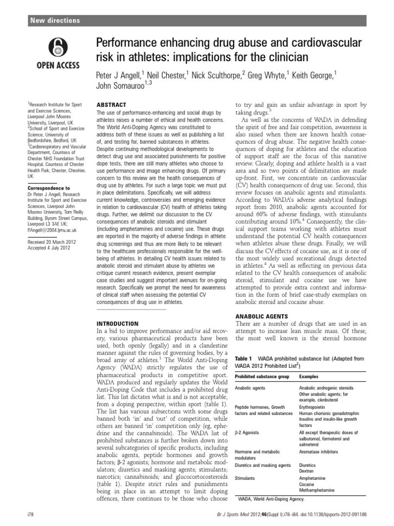 Performance Enhancing Drug Abu PDF Myocardial Infarction Doping