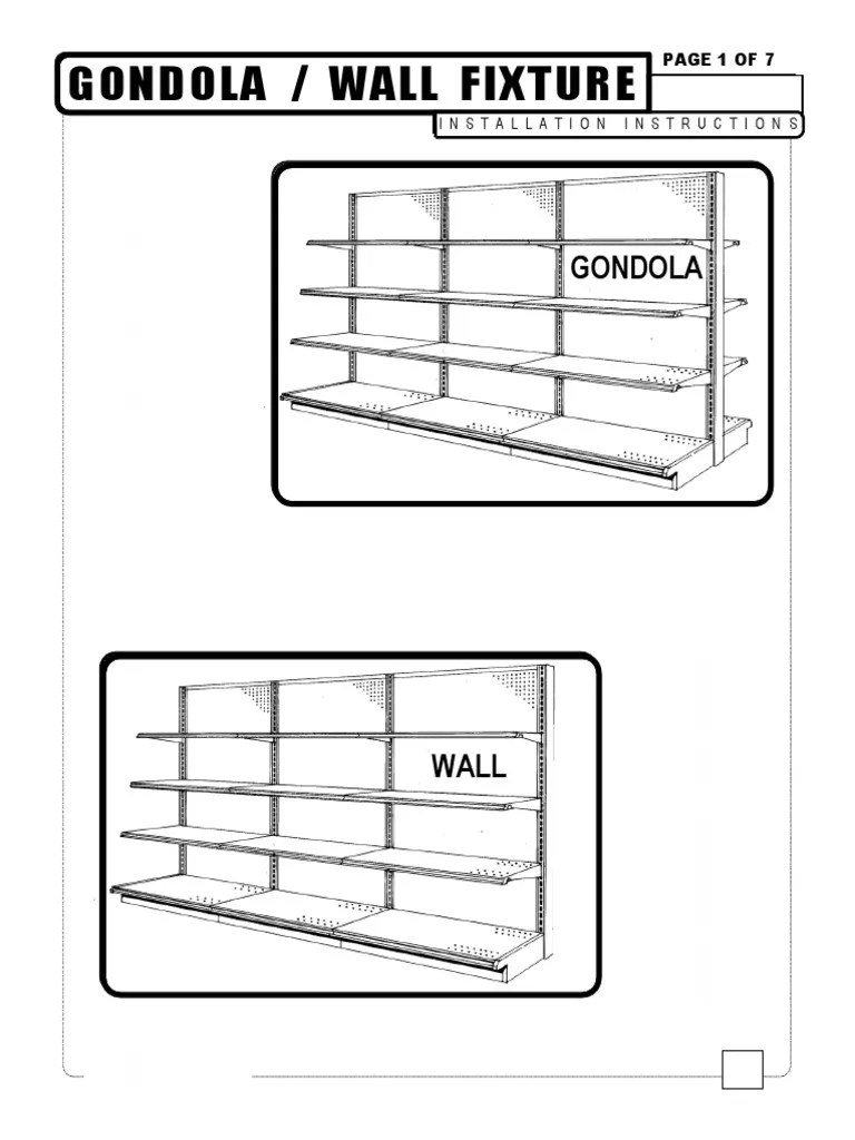 Gondola Unoshelf Shelving Assembly Instructions 2 PDF Equipment